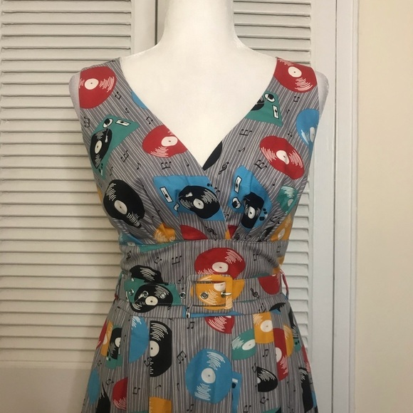 NWOT Victory Parade Music Record Dress - Picture 2 of 4